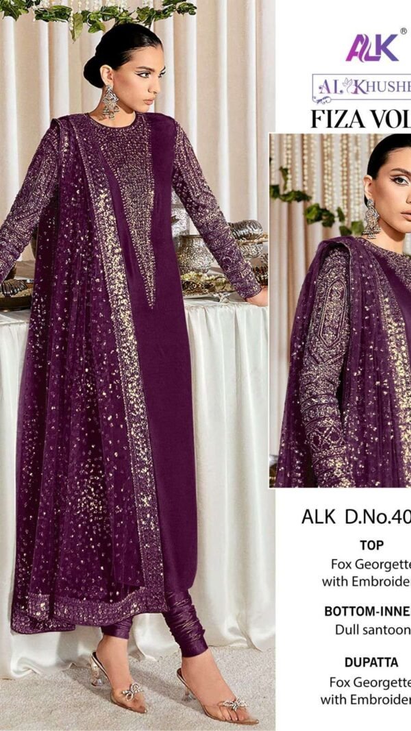 Maroon Colour Georgette With Heavy Embroidered Suits