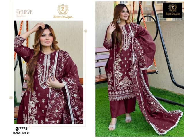 Maroon Colour Georgette very heavy embroidered Suits