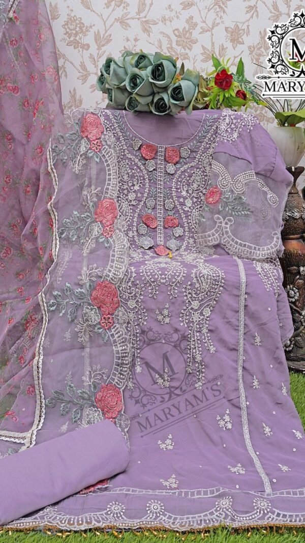 Maroon Colour Heavy Fox Georgette With Embroidery Suits