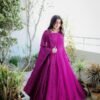 Megenta Colour Gorgette Embroidery with Sequnce Dresses
