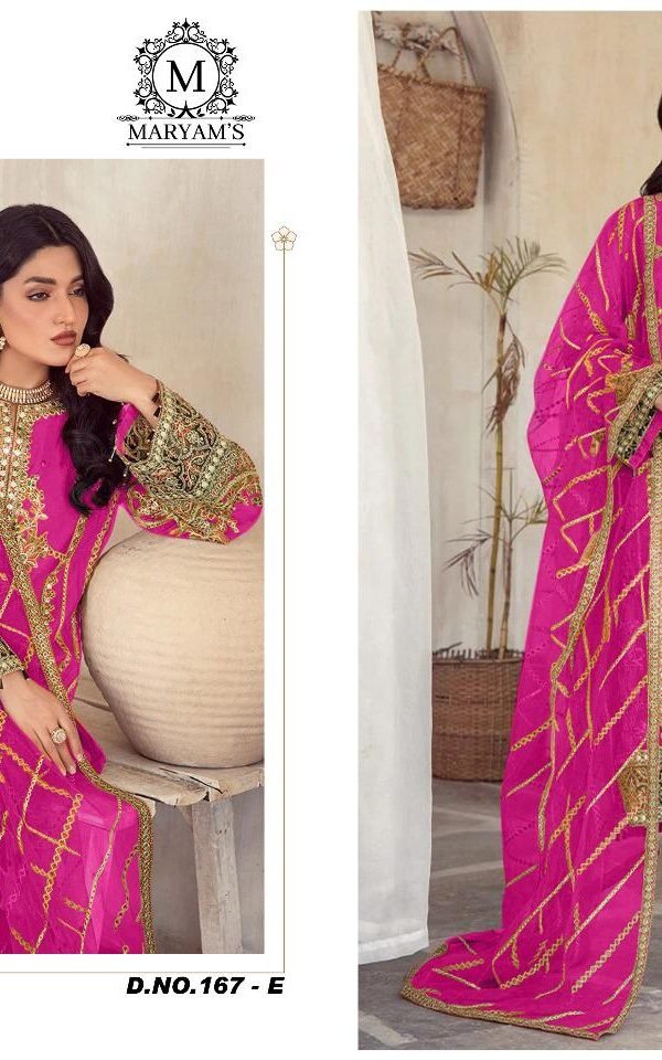 Megenta Colour Heavy Soft Organza Suits