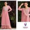 Pink Colour Georgette With Sequence Embroidery Work Suits