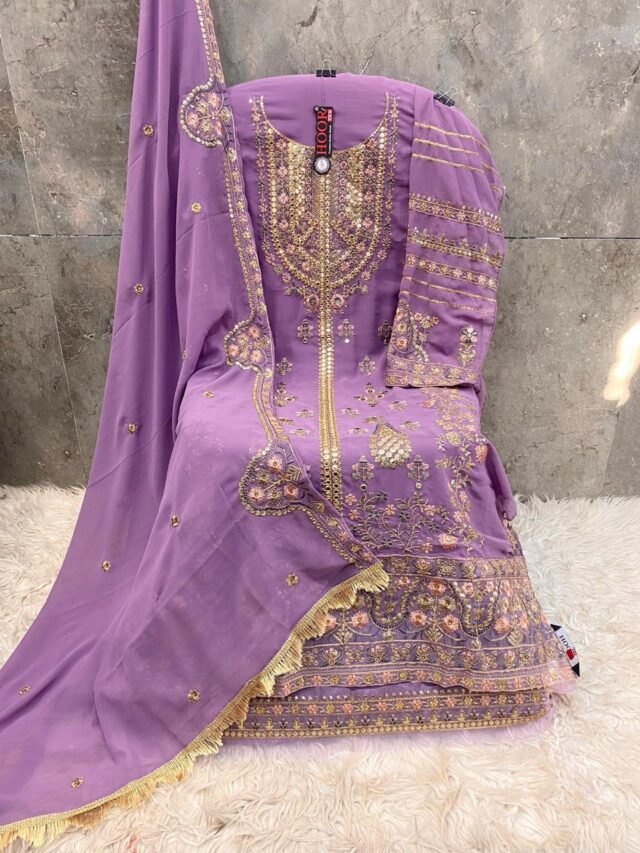 Purple Colour FOX GEORGETTE Suits