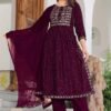 Purple Colour New Reyon beautiful suit