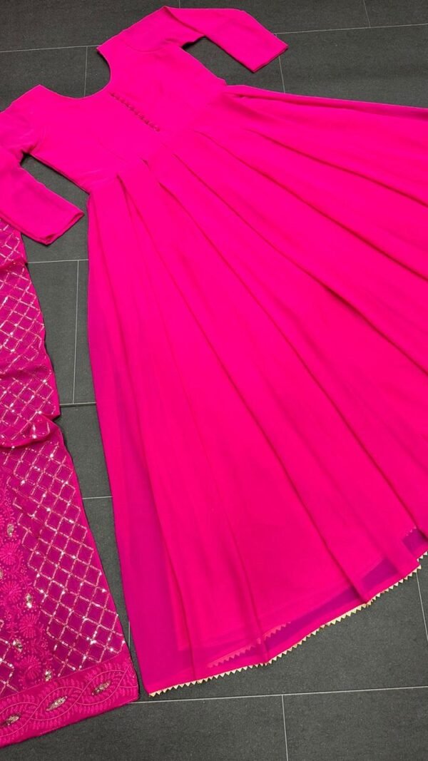 Red Colour Gorgette Embroidery with Sequnce Dresses