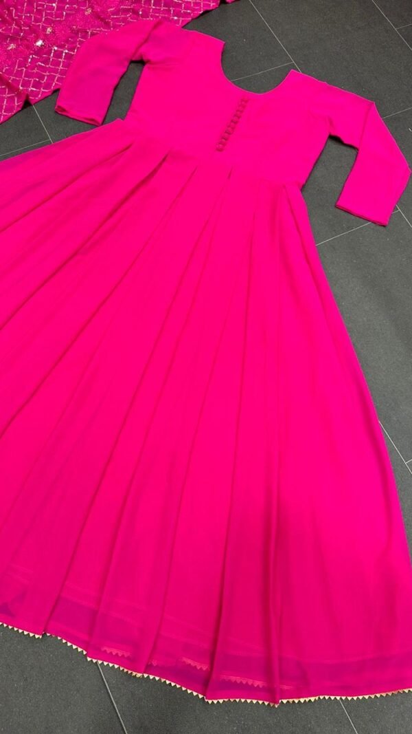 Red Colour Gorgette Embroidery with Sequnce Dresses