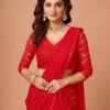 Red Colour SOFT NET SAREE
