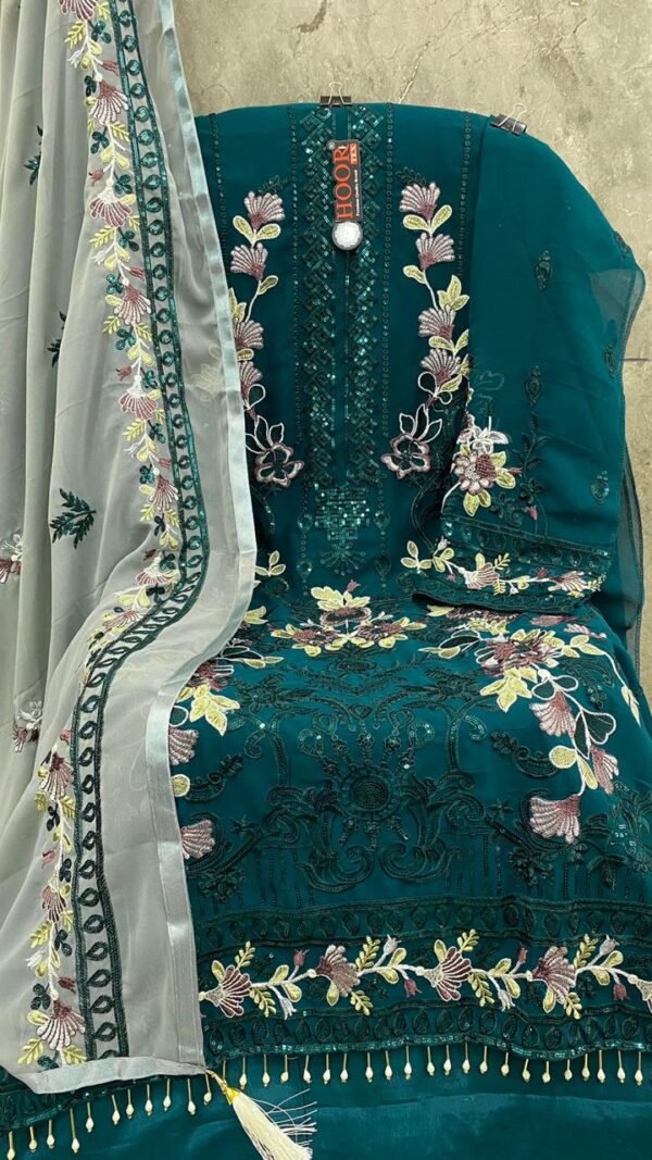 Sky Blue Colour FOX GEORGETTE Suits