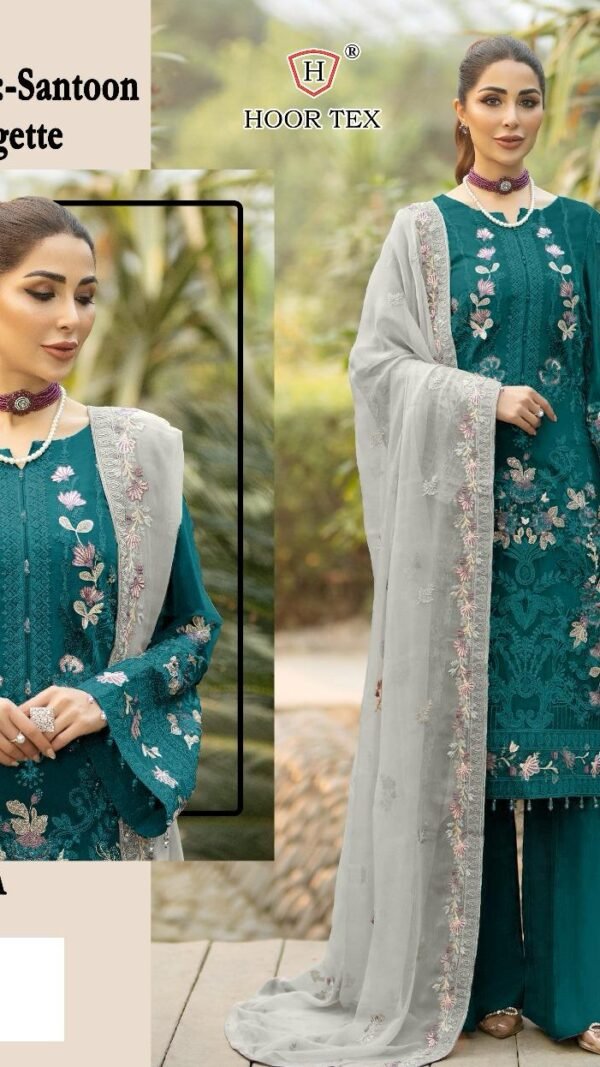 Sky Blue Colour FOX GEORGETTE Suits