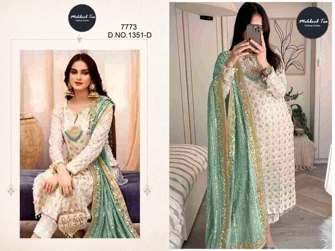 Heavy Fox Georgette Embroidered Suit Set with Dupatta main image 1