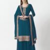 Sky Blue Colour Heavy Georgett With Sequence Suits