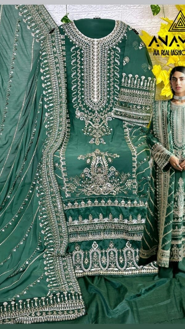 Sky Blue Colour Heavy Pure Fox Georgette Suits