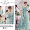 Sky Blue Colour Heavy Pure Fox Georgette Suits