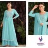 Skyblue Colour Heavy Georgett With Sequence Embroidery Work Suits