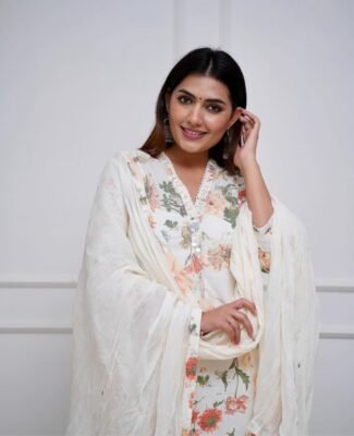 White Color Kurti Suit
