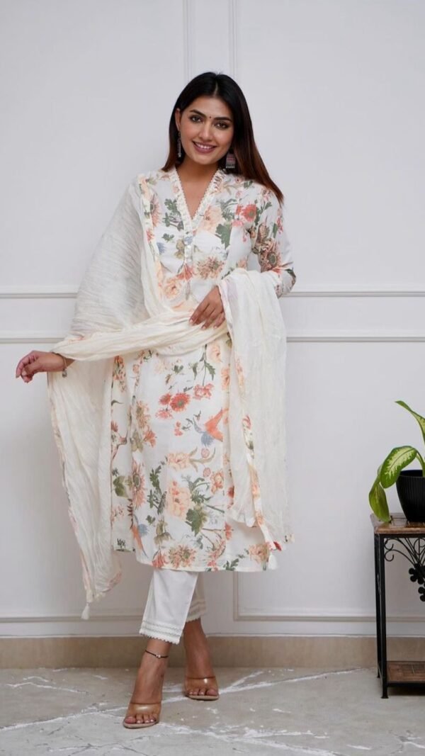 White Color Kurti Suit