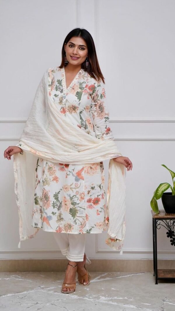 White Color Kurti Suit