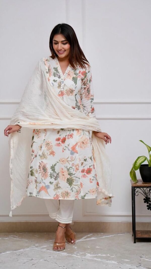 White Color Kurti Suit