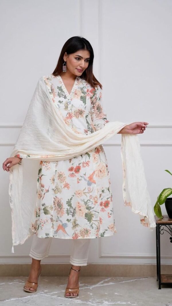 White Color Kurti Suit