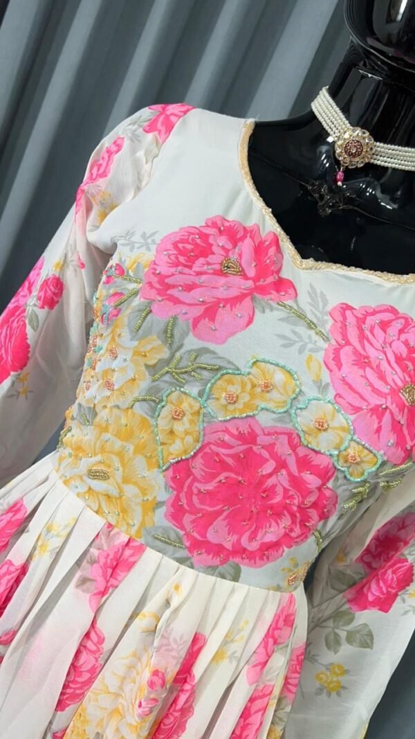 White Colour Fox Gorgette Dresses