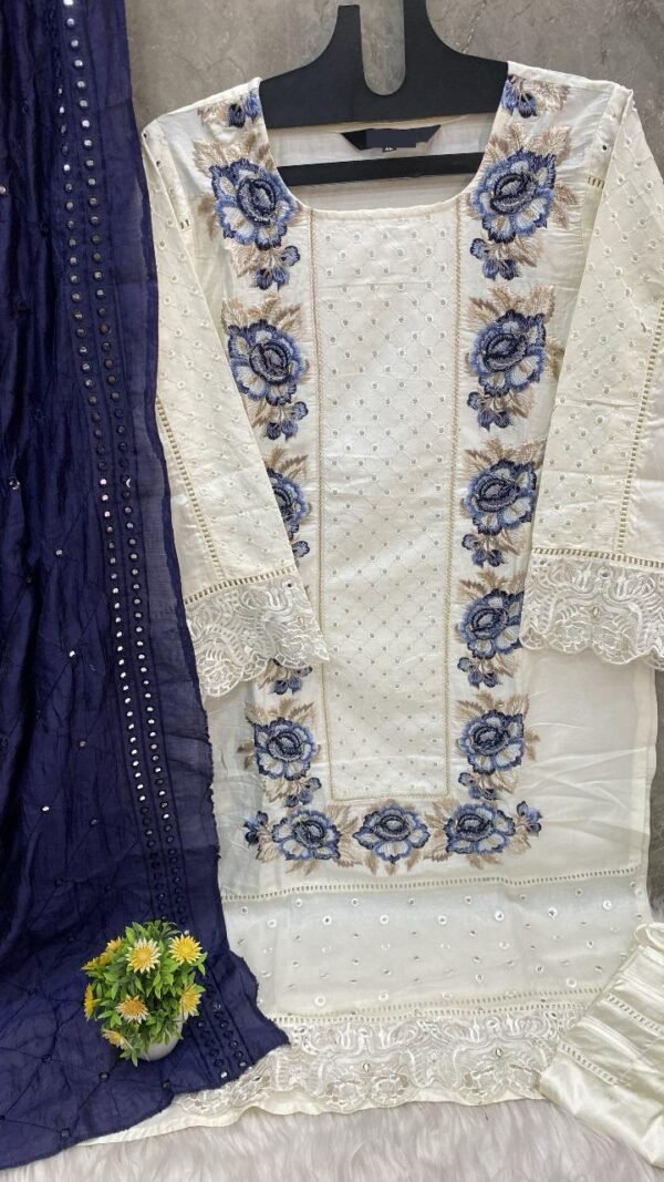 White Colour Hevy cotton pakistani Suits