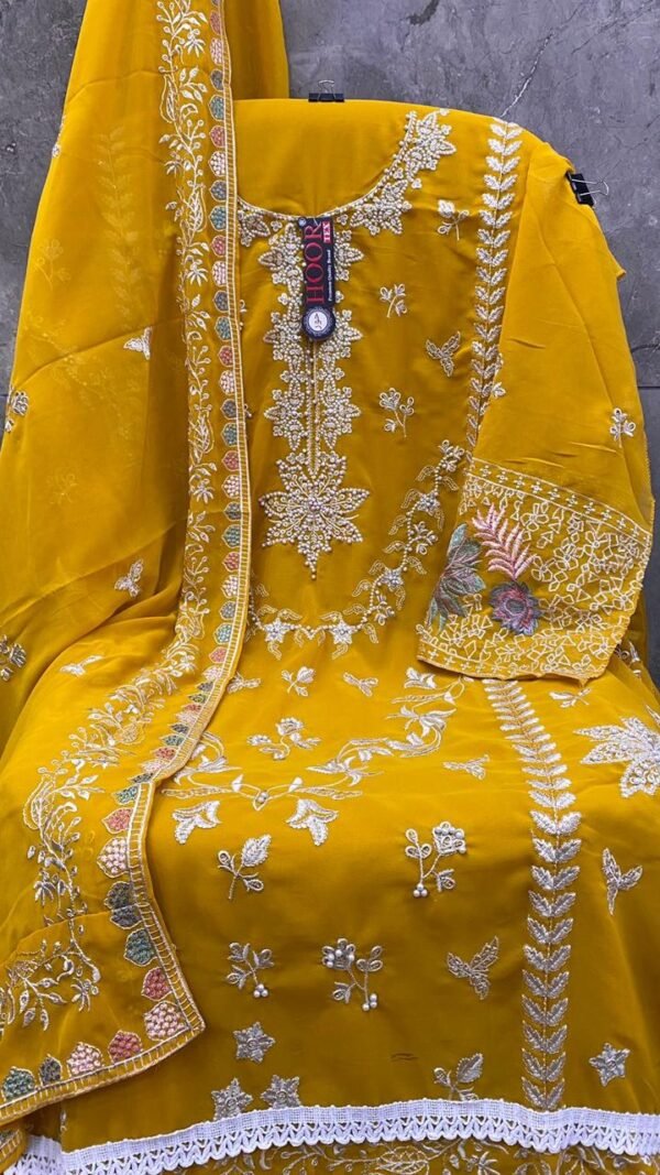 Yellow Colour FOX GEORGETTE Suits