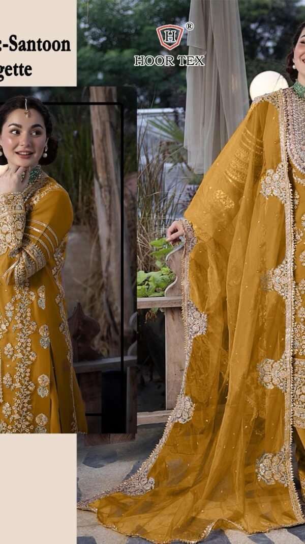 Yellow Colour FOX GEORGETTE Suits