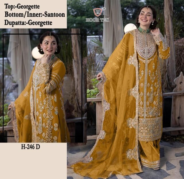 Yellow Colour FOX GEORGETTE Suits
