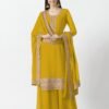 Yellow Colour Heavy Georgett With Sequence Suits