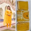 Yellow Colour Viscos Roman Silk Dresses
