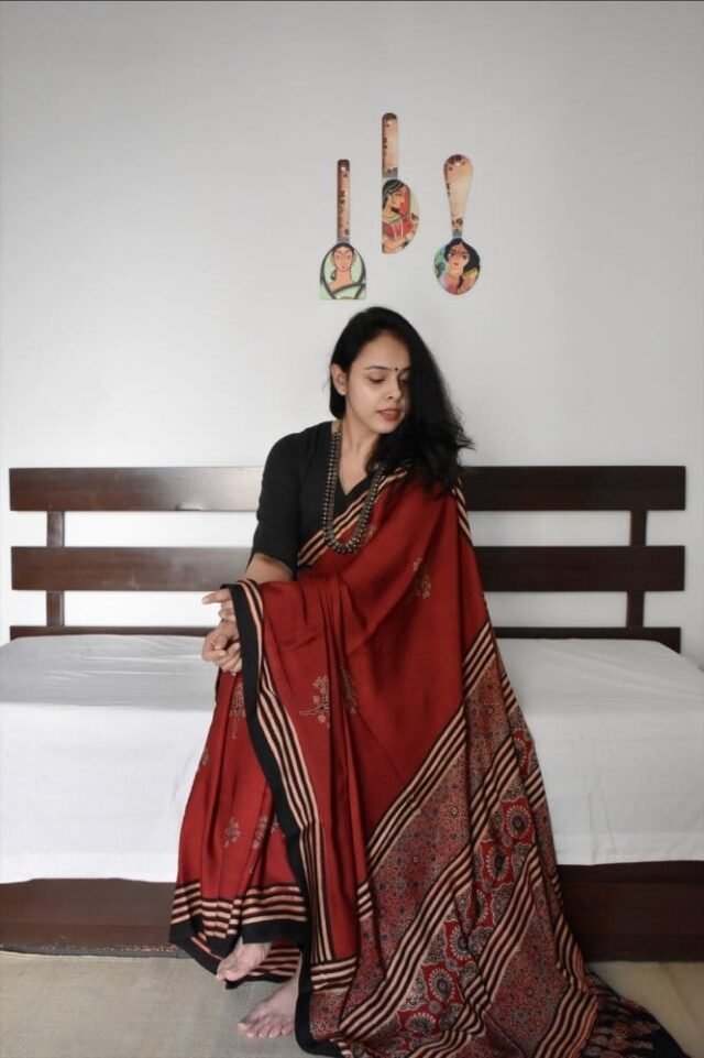 Ajrakh Essence Saree