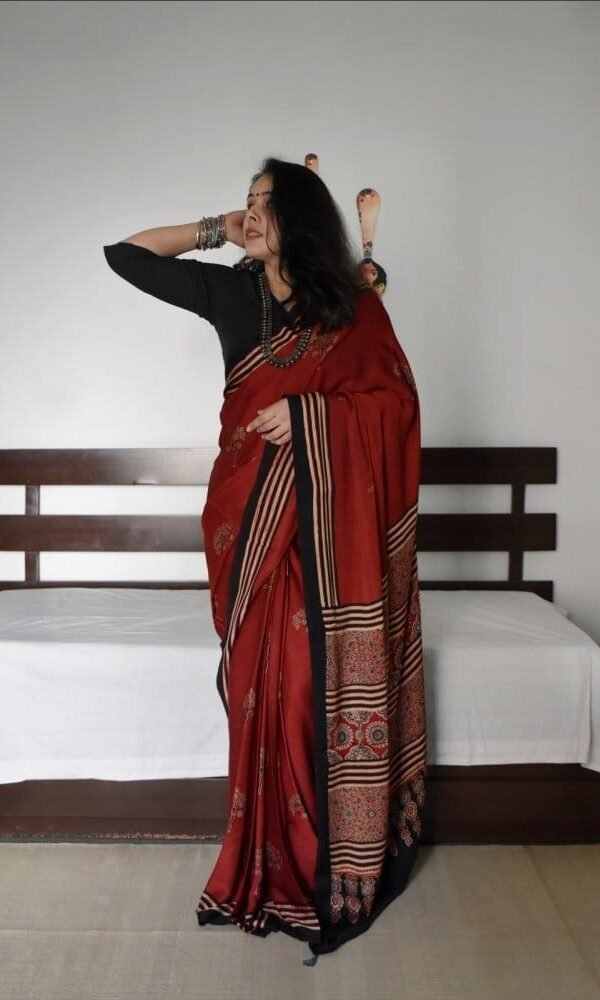 Ajrakh Essence Saree