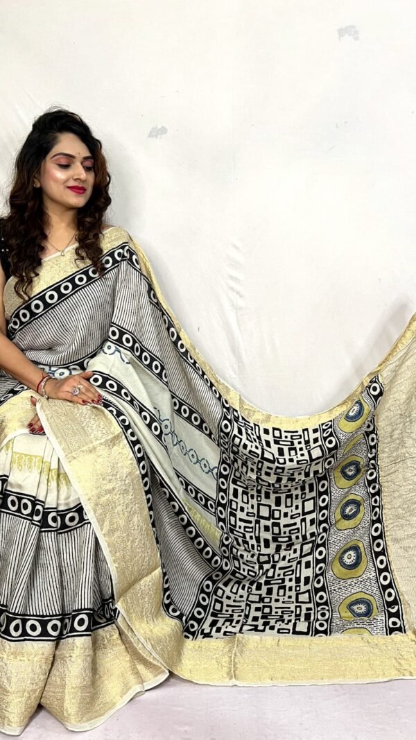 Ajrakh Symphony Collection White Ajrakh