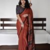Ajrakh Tapestry Saree