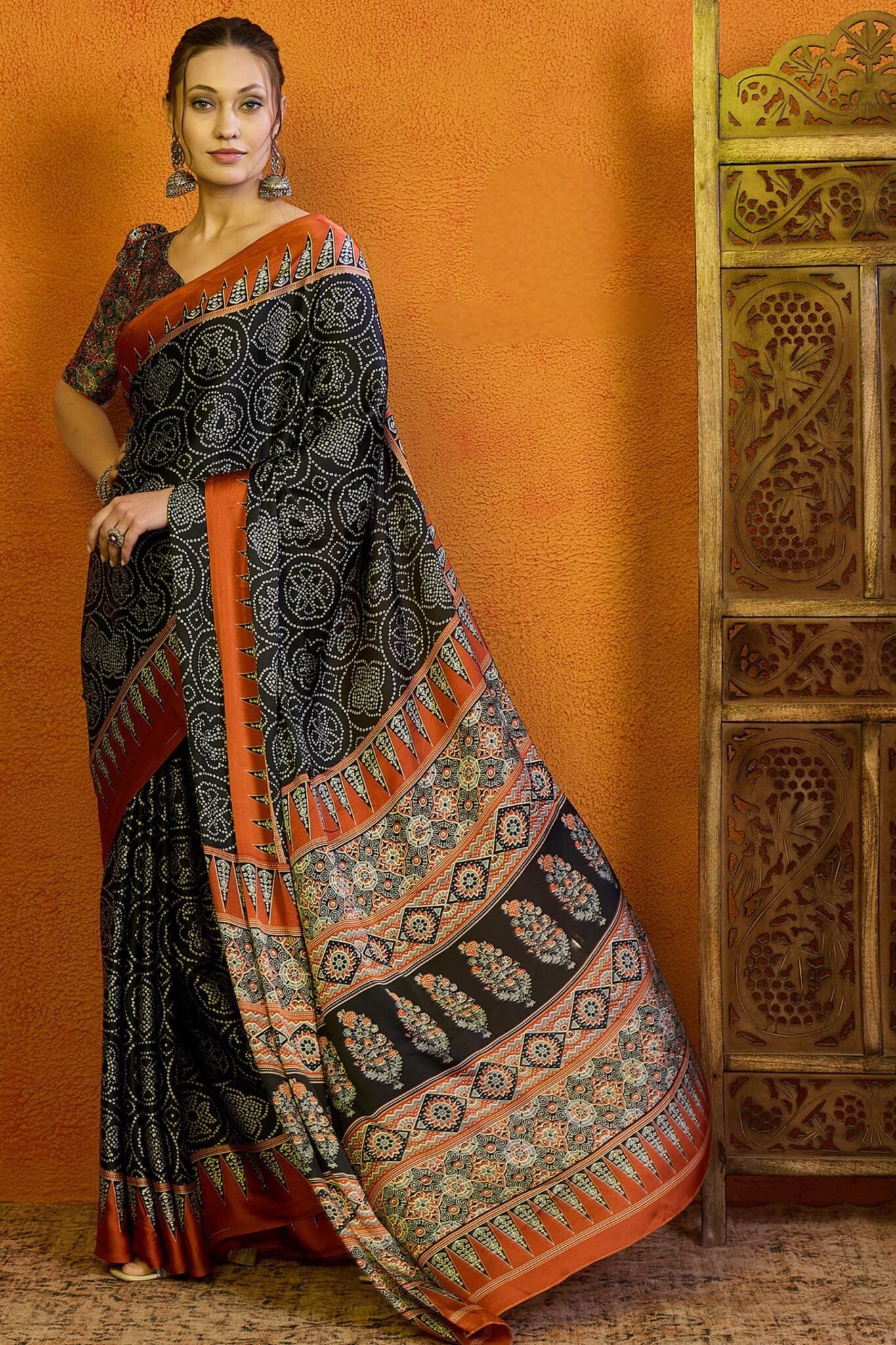 Exclusive Black Colour Ajrakh Print Collection – Timeless Elegance