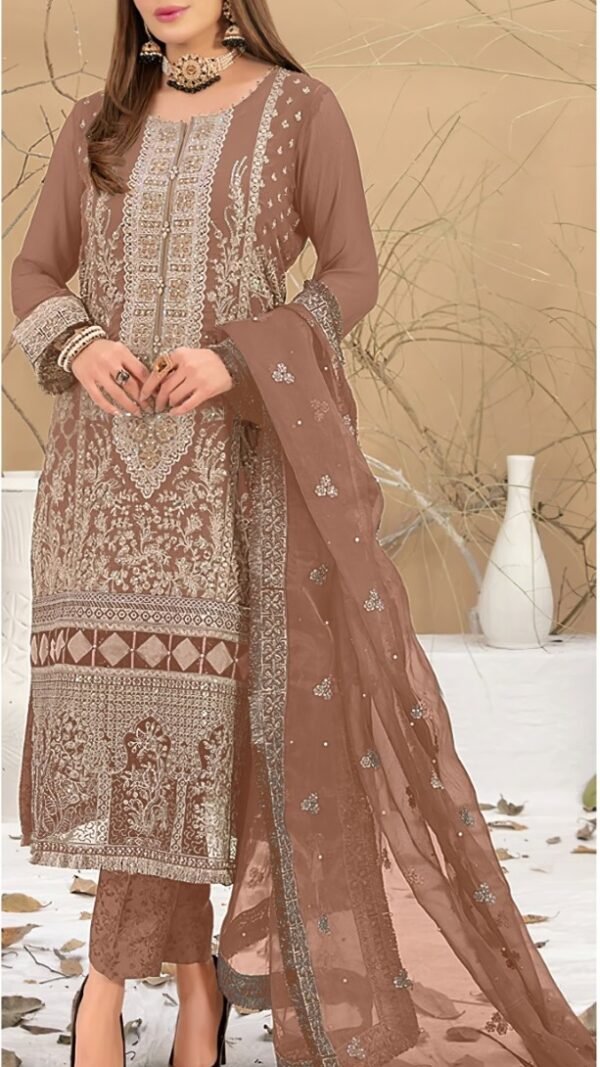 Biscyit color Pakistani Suits Dress