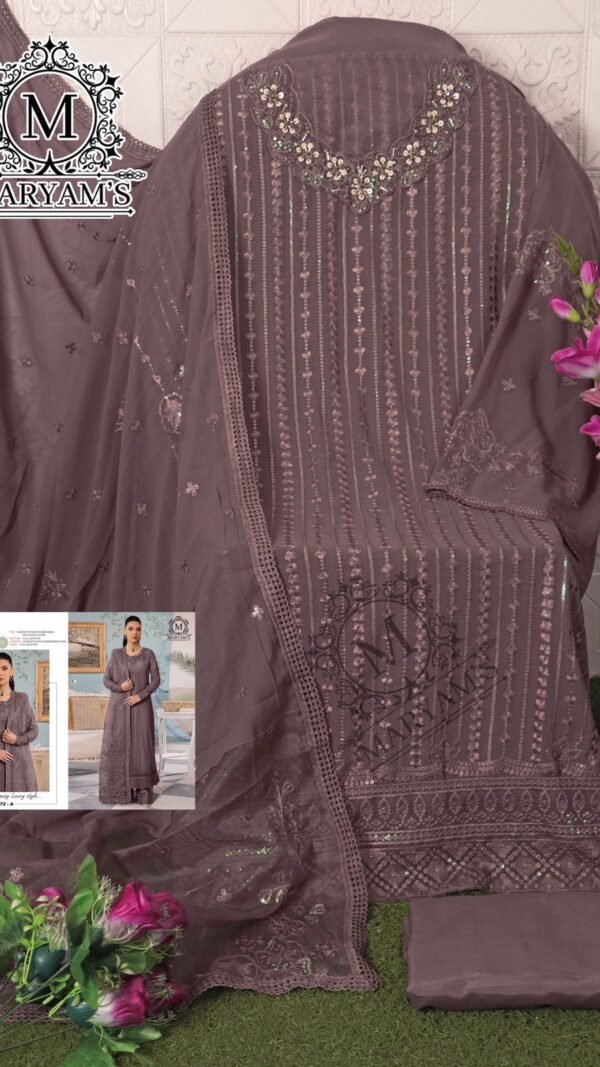Brown color Pakistani Suits Dress