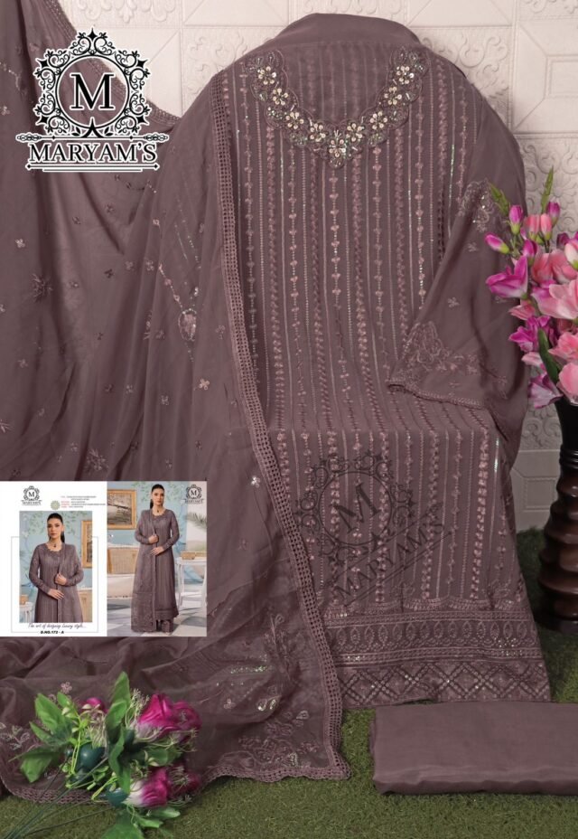 Brown color Pakistani Suits Dress