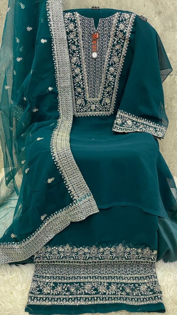 Green color Pakistani Suits Dress