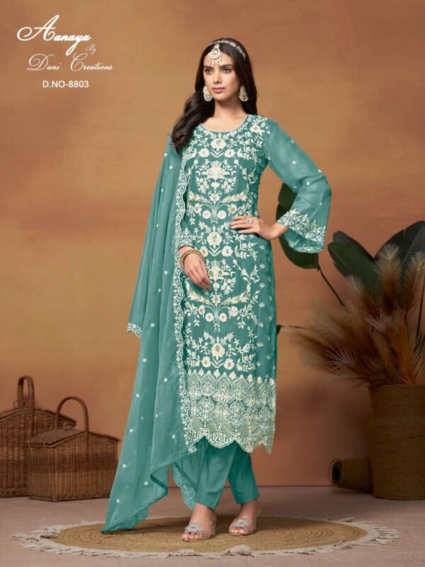 Elegant Green Color Pakistani Suits Dress - Exquisite Ethnic Wear