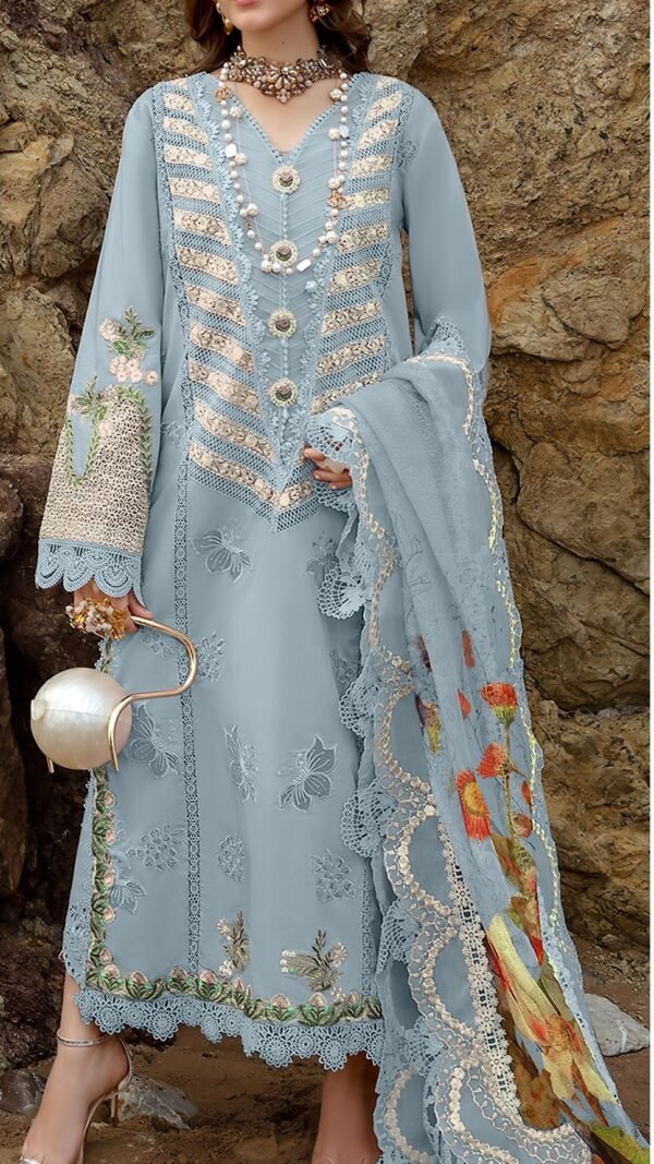 Grey color Pakistani Suits Dress