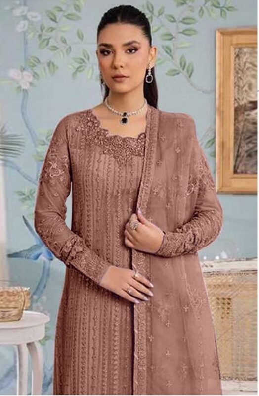 light brown color dress Tessie Dress in Apricot Crush