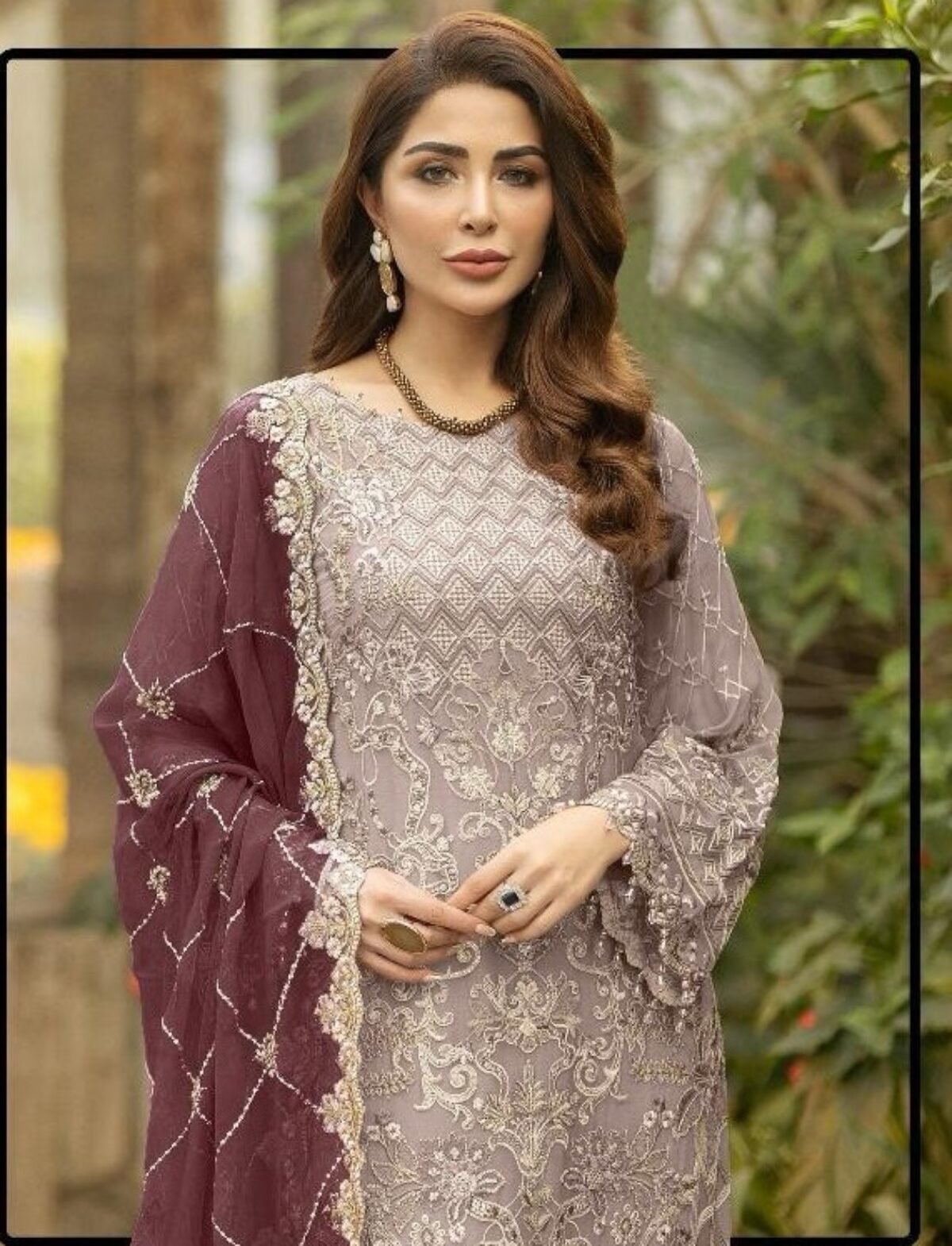 brown dress pakistani Brown Color Party Wear Readymade Pakistani Salwar Suits with Pant & Du –  fashionnaari