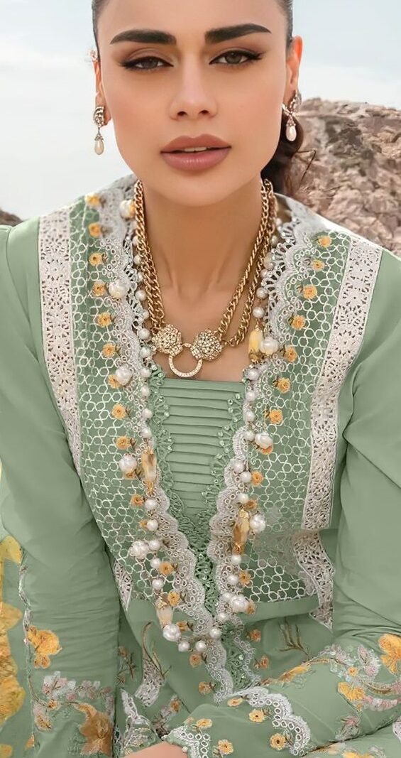 Light Green color Pakistani Suits Dress