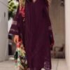 Maroon color Pakistani Suits Dress