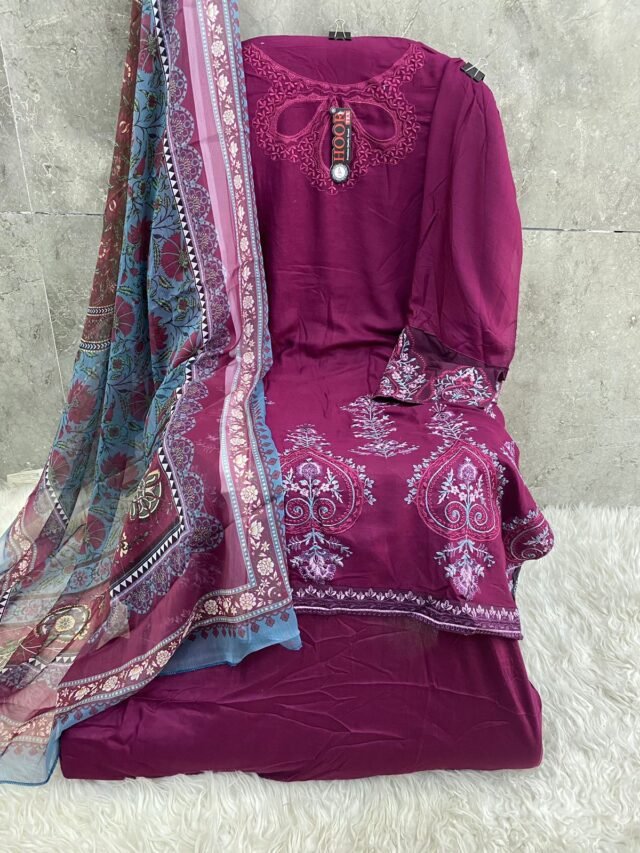 Megenta color Pakistani Suits Dress