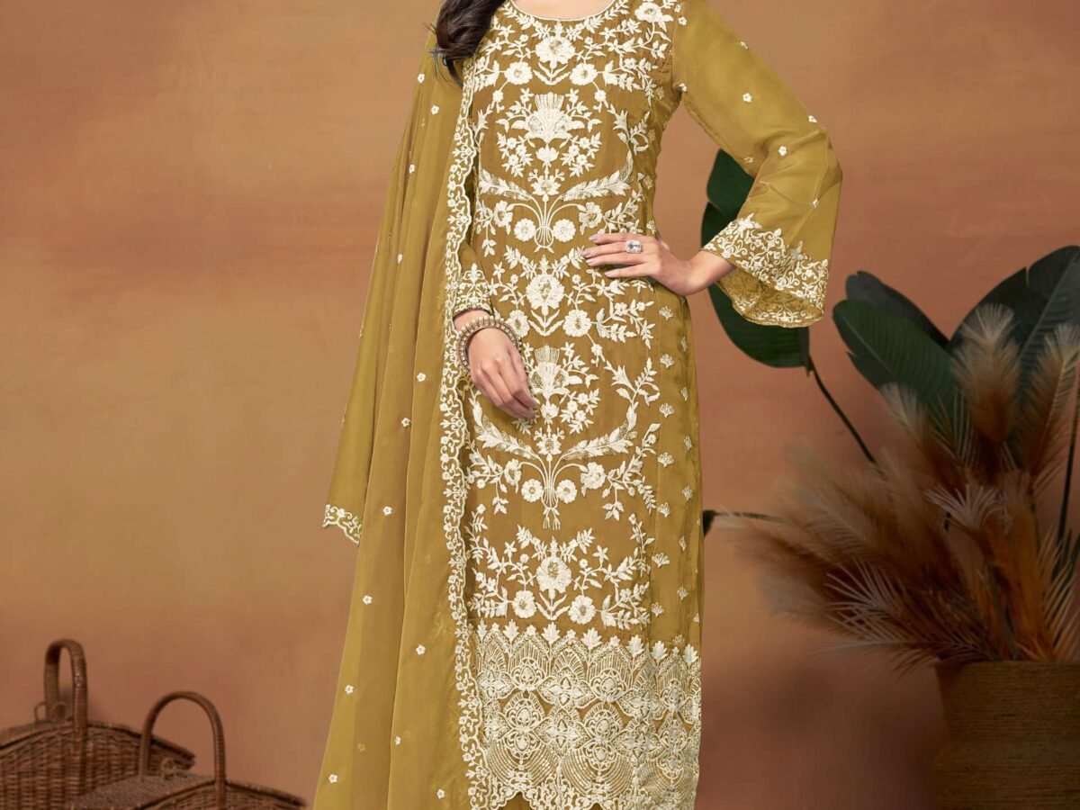 Elegant Orange Color Pakistani Suits Dress - Exquisite Ethnic Wea