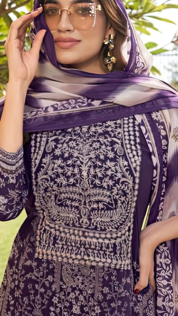 Purple color Pakistani Suits Dress
