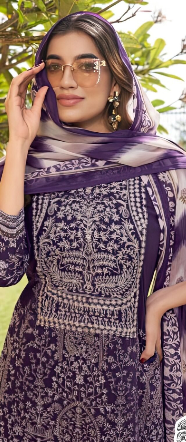 Purple color Pakistani Suits Dress