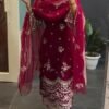Red color Pakistani Suits Dress
